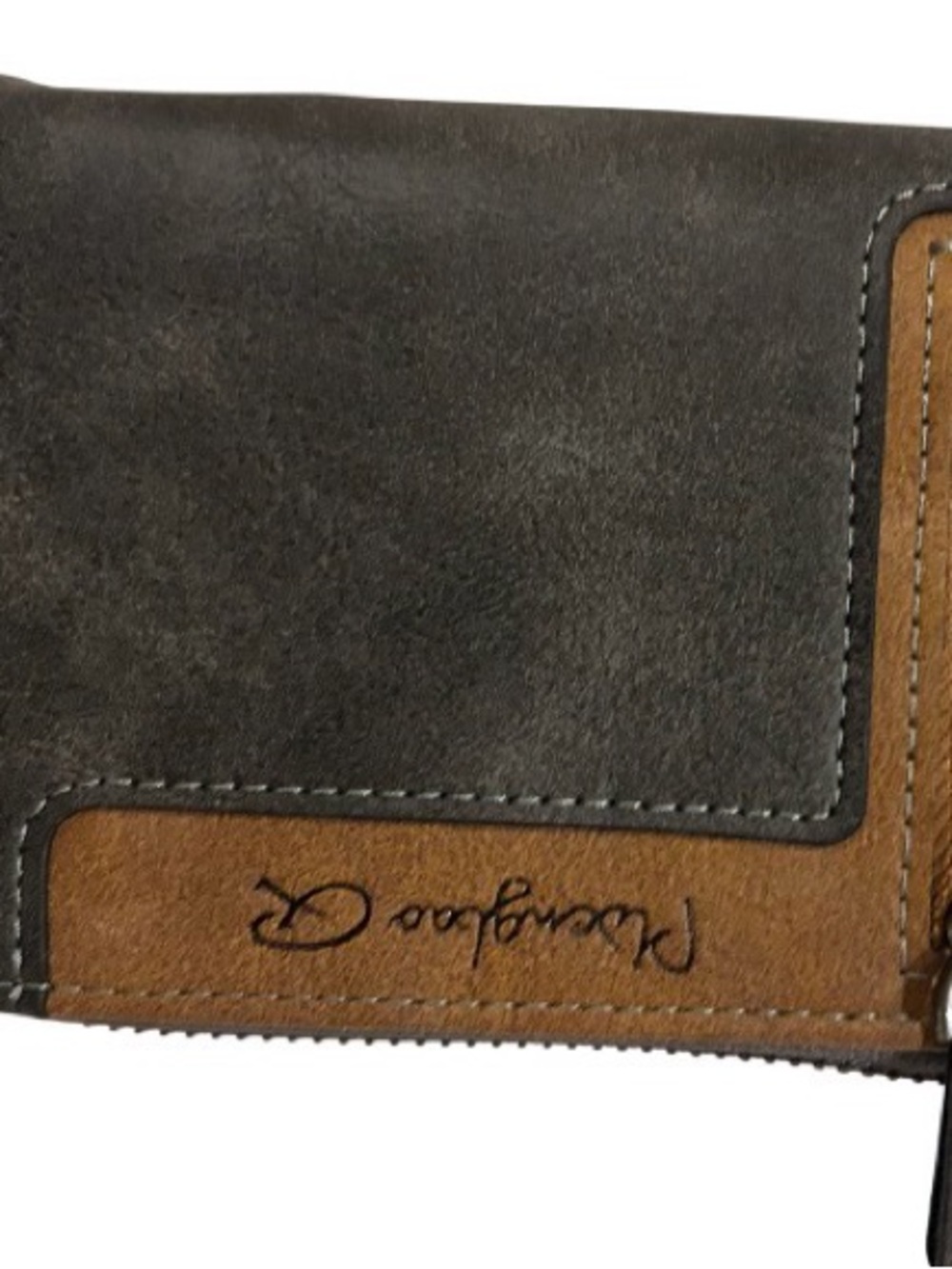 Wilsons Leather Men’s Two-Tone Brown and Gray Leather Wallet
